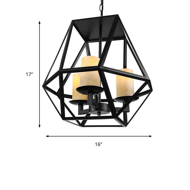 Black 4 Heads Ceiling Light Fixture Retro Industrial Lamp - Rebooters