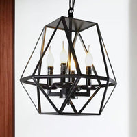Black 4 Heads Ceiling Light Fixture Retro Industrial Lamp - Rebooters