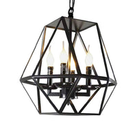 Black 4 Heads Ceiling Light Fixture Retro Industrial Lamp - Rebooters