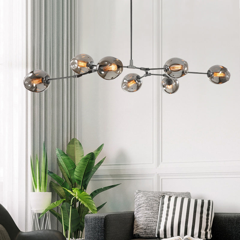 Molecule Dimpled Glass Pendant Lamp Designer Style Chandelier Light for Living Room - Rebooters