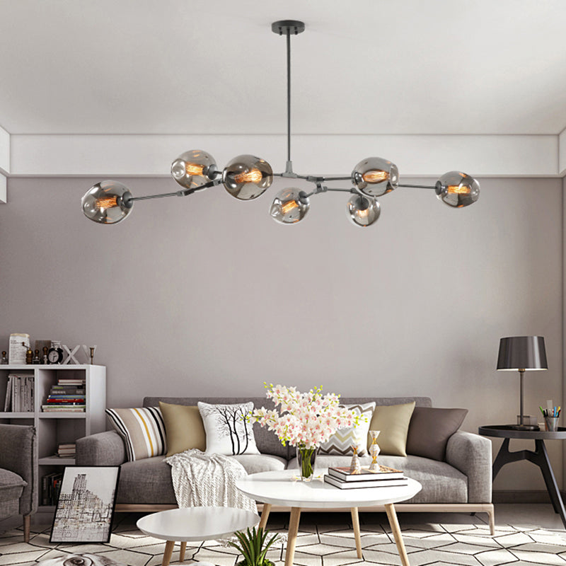Molecule Dimpled Glass Pendant Lamp Designer Style Chandelier Light for Living Room - Rebooters
