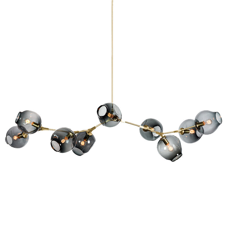 Molecule Dimpled Glass Pendant Lamp Designer Style Chandelier Light for Living Room - Rebooters