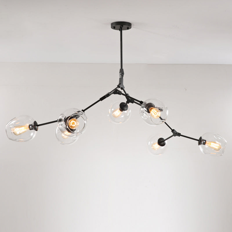 Molecule Dimpled Glass Pendant Lamp Designer Style Chandelier Light for Living Room - Rebooters