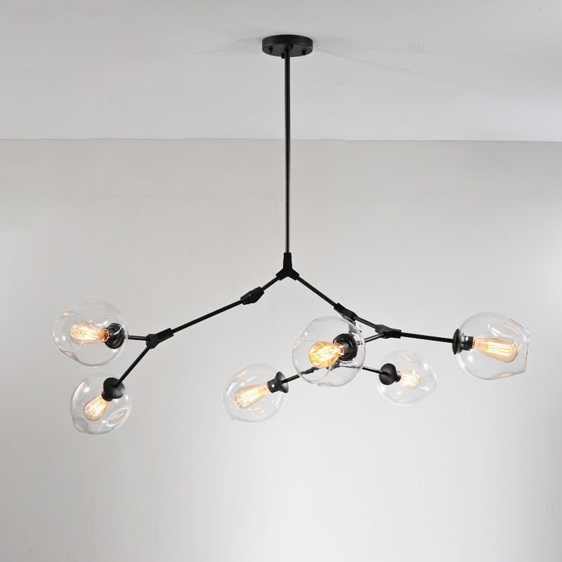 Molecule Dimpled Glass Pendant Lamp Designer Style Chandelier Light for Living Room - Rebooters