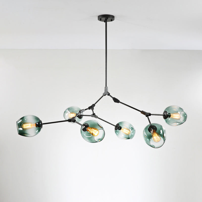Molecule Dimpled Glass Pendant Lamp Designer Style Chandelier Light for Living Room - Rebooters