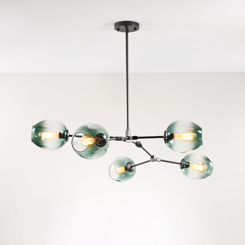 Molecule Dimpled Glass Pendant Lamp Designer Style Chandelier Light for Living Room - Rebooters