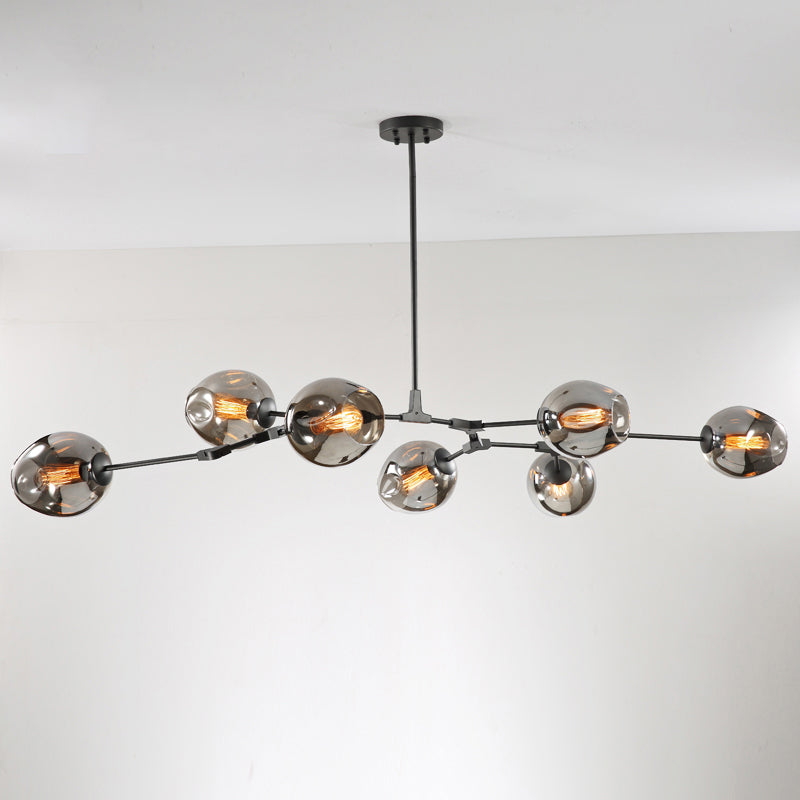Molecule Dimpled Glass Pendant Lamp Designer Style Chandelier Light for Living Room - Rebooters