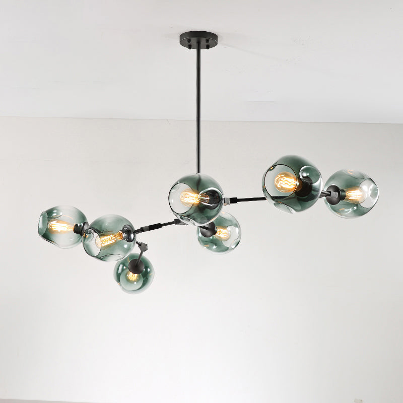 Molecule Dimpled Glass Pendant Lamp Designer Style Chandelier Light for Living Room - Rebooters