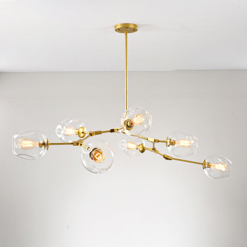 Molecule Dimpled Glass Pendant Lamp Designer Style Chandelier Light for Living Room - Rebooters