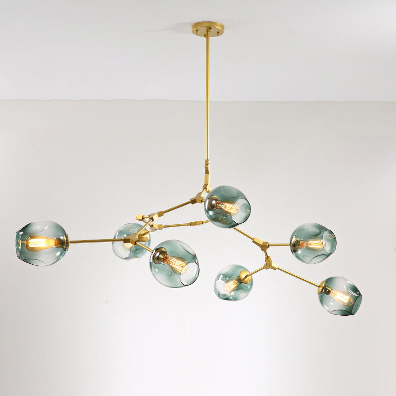 Molecule Dimpled Glass Pendant Lamp Designer Style Chandelier Light for Living Room - Rebooters
