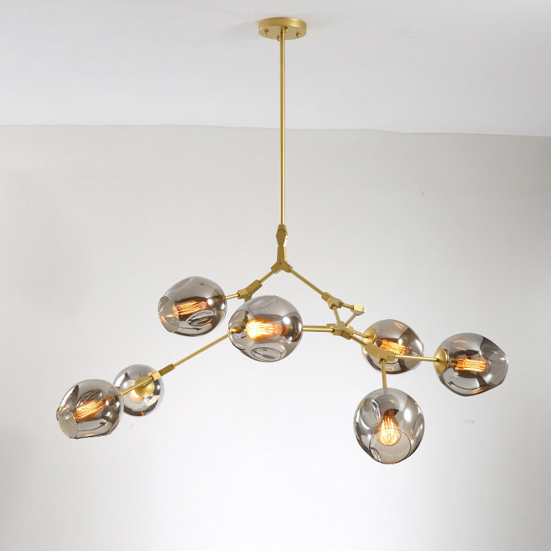Molecule Dimpled Glass Pendant Lamp Designer Style Chandelier Light for Living Room - Rebooters