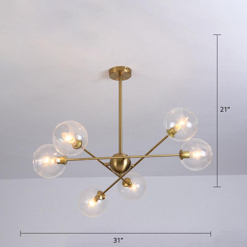 Minimalistic Ball Hanging Ceiling Light Glass Dining Room Chandelier - Rebooters