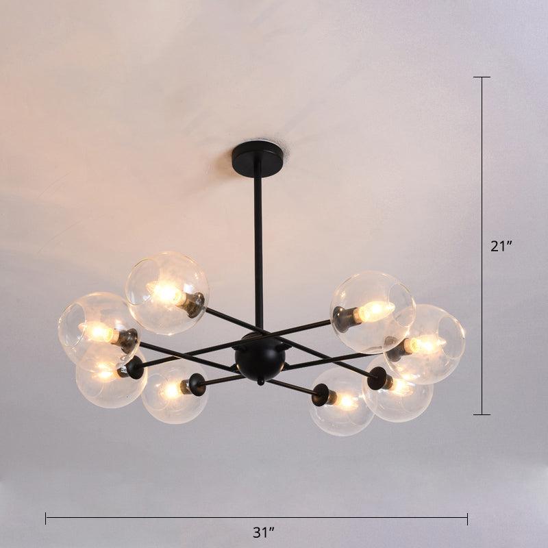 Minimalistic Ball Hanging Ceiling Light Glass Dining Room Chandelier - Rebooters