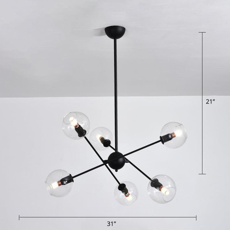 Minimalistic Ball Hanging Ceiling Light Glass Dining Room Chandelier - Rebooters