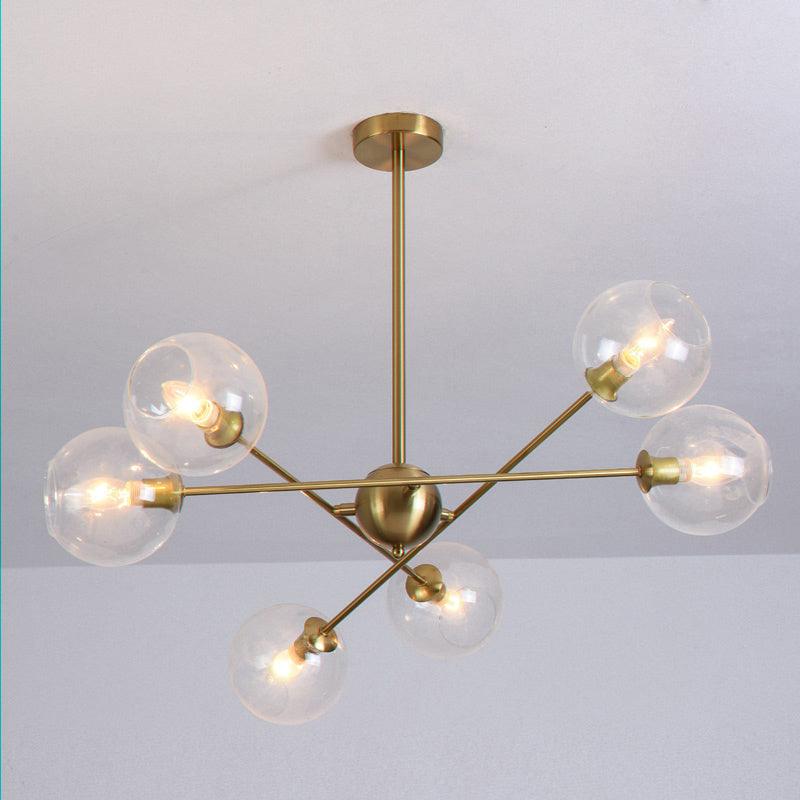 Minimalistic Ball Hanging Ceiling Light Glass Dining Room Chandelier - Rebooters