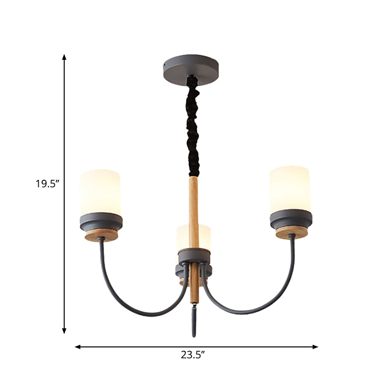 Art Deco Tapered Shade Hanging Lamp Metal 3 Lights Chandelier - Rebooters