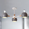 Modern Style Dome Hanging Ceiling Fixture 3 Lights Iron Pendant Light - Rebooters