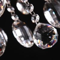 6-Light Candle Chandelier Traditional Clear-Red Crystal Fixture - Rebooters