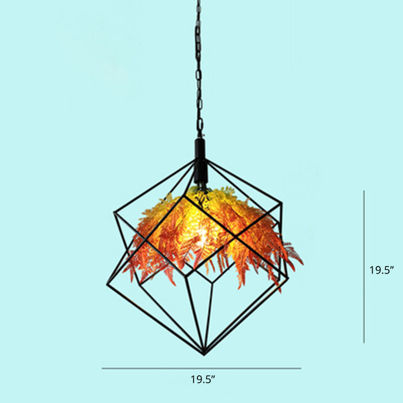 Artificial Plant Restaurant Chandelier Metal Suspension Lighting - Rebooters