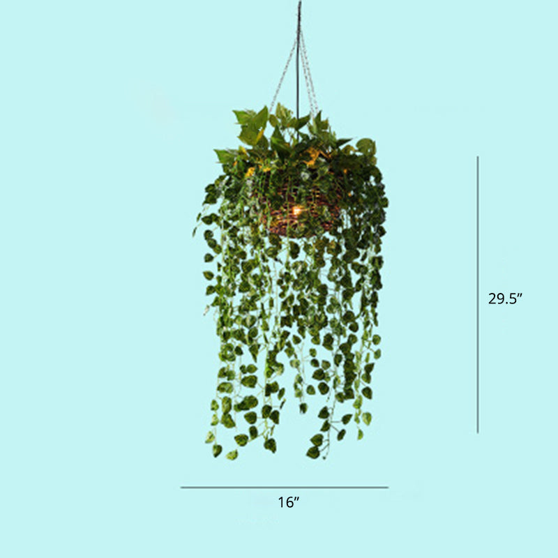 Artificial Plant Restaurant Chandelier Metal Suspension Lighting - Rebooters