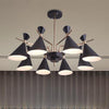 Metal Horn Shade Hanging Lamp 8 Lights Modern Pendant - Rebooters
