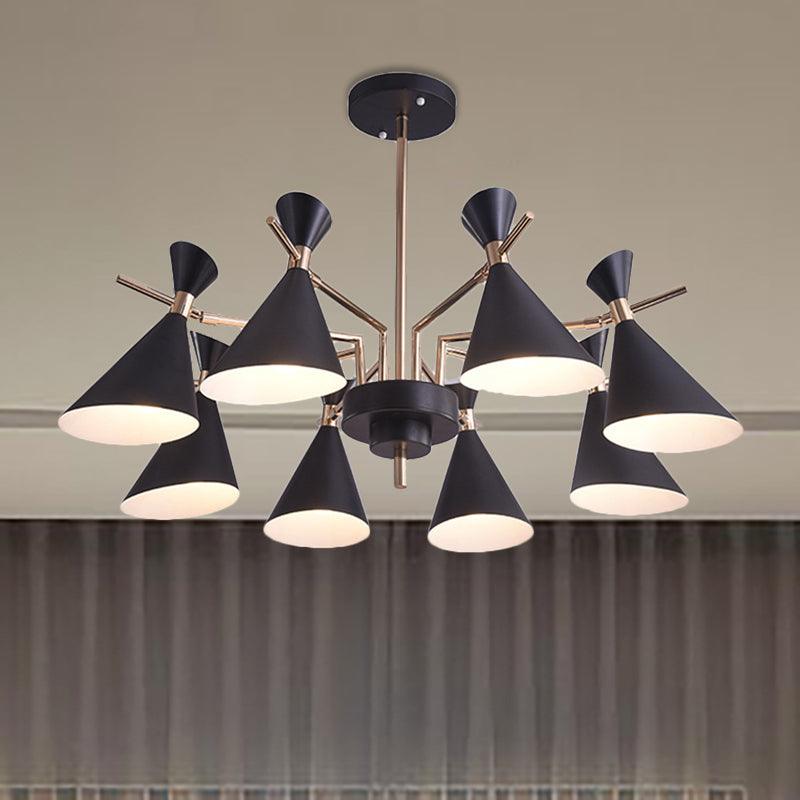 Metal Horn Shade Hanging Lamp 8 Lights Modern Pendant - Rebooters