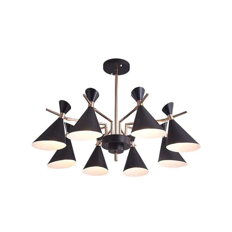 Metal Horn Shade Hanging Lamp 8 Lights Modern Pendant - Rebooters