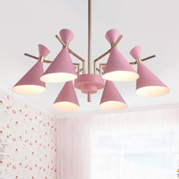 Bedroom Horn Shape Hanging Ceiling Lamp Modern 6 Lights Chandelier - Rebooters