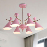 Bedroom Horn Shape Hanging Ceiling Lamp Modern 6 Lights Chandelier - Rebooters