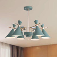 Bedroom Horn Shape Hanging Ceiling Lamp Modern 6 Lights Chandelier - Rebooters