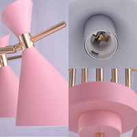 Metal Cone Shade Hanging Light 8 Lights Nordic Pendant Fixture - Rebooters