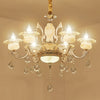 White Faux Candle Chandelier Light Traditional Frosted Glass - Rebooters