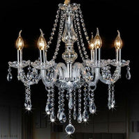 Baroque Candelabra Chandelier Clear Crystal Pendant Light - Rebooters