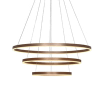 3-Loop Acrylic Pendant Chandelier Minimalistic Coffee LED Light - Rebooters