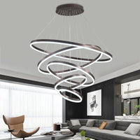Acrylic Loop Shaped Chandelier Minimalist Elegant Coffee Light - Rebooters