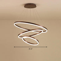 Acrylic Loop Shaped Chandelier Minimalist Elegant Coffee Light - Rebooters