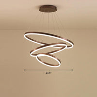 Acrylic Loop Shaped Chandelier Minimalist Elegant Coffee Light - Rebooters