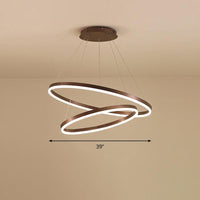 Acrylic Loop Shaped Chandelier Minimalist Elegant Coffee Light - Rebooters