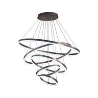 Acrylic Loop Shaped Chandelier Minimalist Elegant Coffee Light - Rebooters