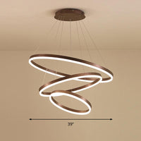 Acrylic Loop Shaped Chandelier Minimalist Elegant Coffee Light - Rebooters