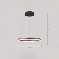 Acrylic Loop Shaped Chandelier Minimalist Elegant Coffee Light - Rebooters