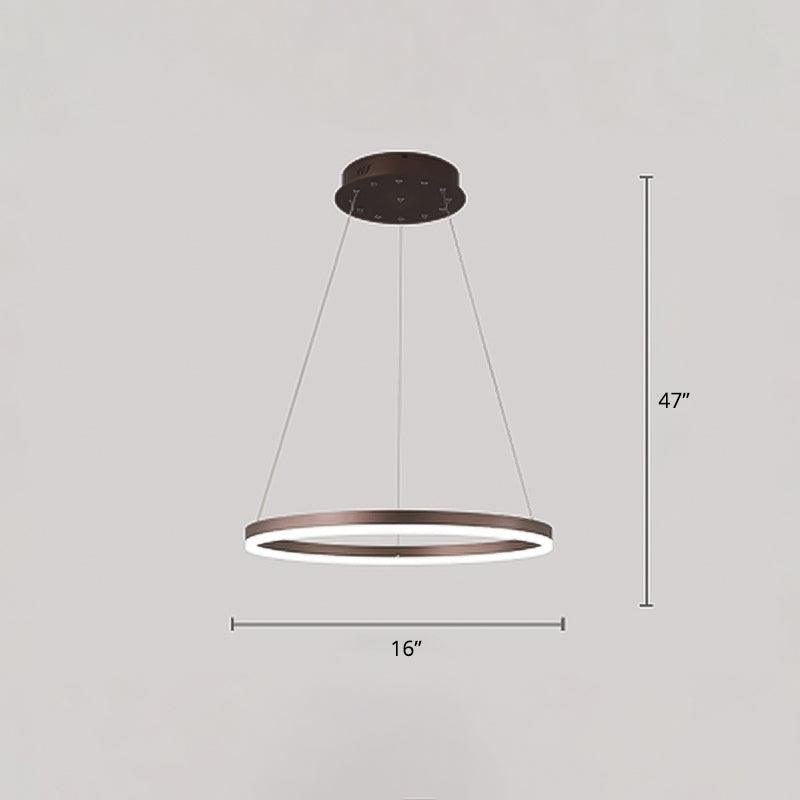 Acrylic Loop Shaped Chandelier Minimalist Elegant Coffee Light - Rebooters