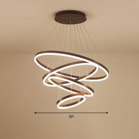 Acrylic Loop Shaped Chandelier Minimalist Elegant Coffee Light - Rebooters