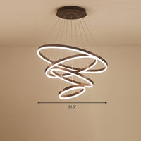 Acrylic Loop Shaped Chandelier Minimalist Elegant Coffee Light - Rebooters