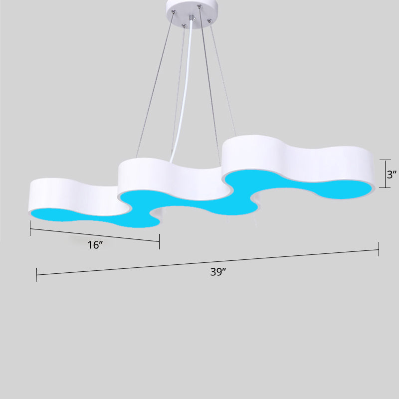 Meandering LED Ceiling Light Novelty Modern Metal Chandelier - Rebooters