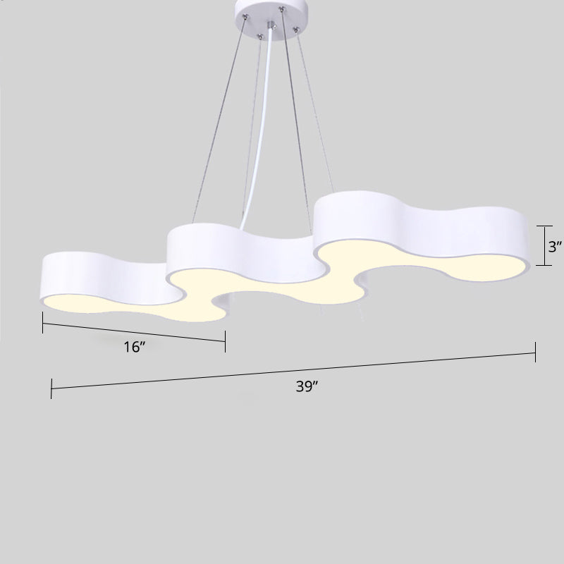 Meandering LED Ceiling Light Novelty Modern Metal Chandelier - Rebooters