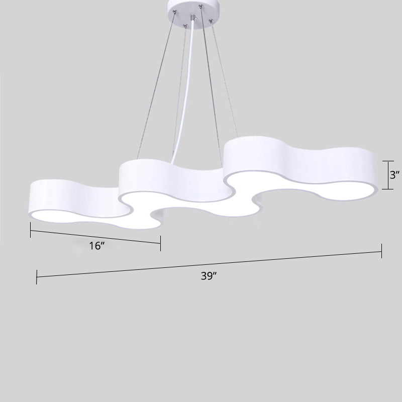 Meandering LED Ceiling Light Novelty Modern Metal Chandelier - Rebooters