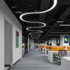 Black Arc LED Chandelier Light Simplicity for Gymnasium - Rebooters