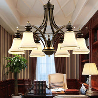 3/5/6 Lights Bell Shade Chandelier Antique Brass Fixture - Rebooters