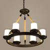 Clear Glass Cylindrical Suspension Lamp Farmhouse Chandelier - Rebooters